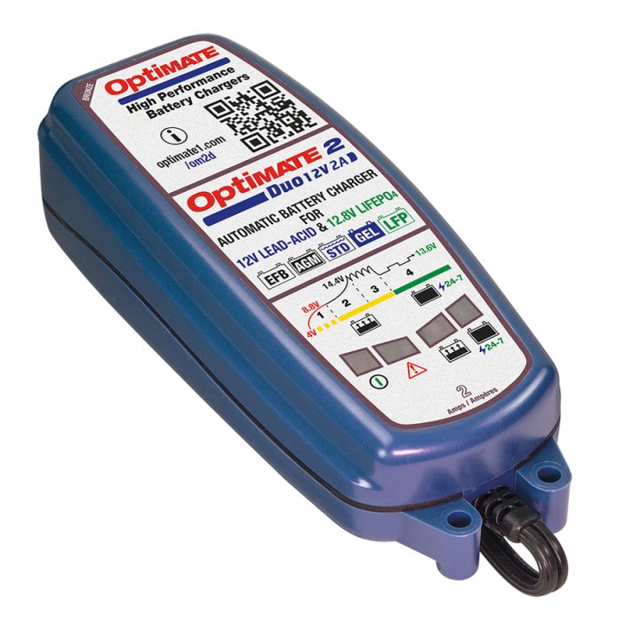 Batteriladdare Optimate 2 Duo Blå TECMATE Batteriladdare – bild 3