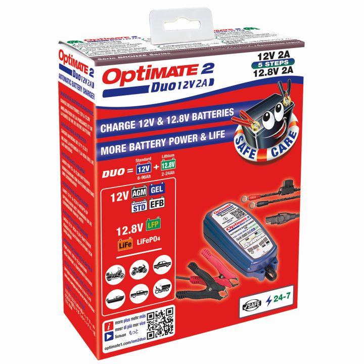 Batteriladdare Optimate 2 Duo Blå TECMATE Batteriladdare – bild 2