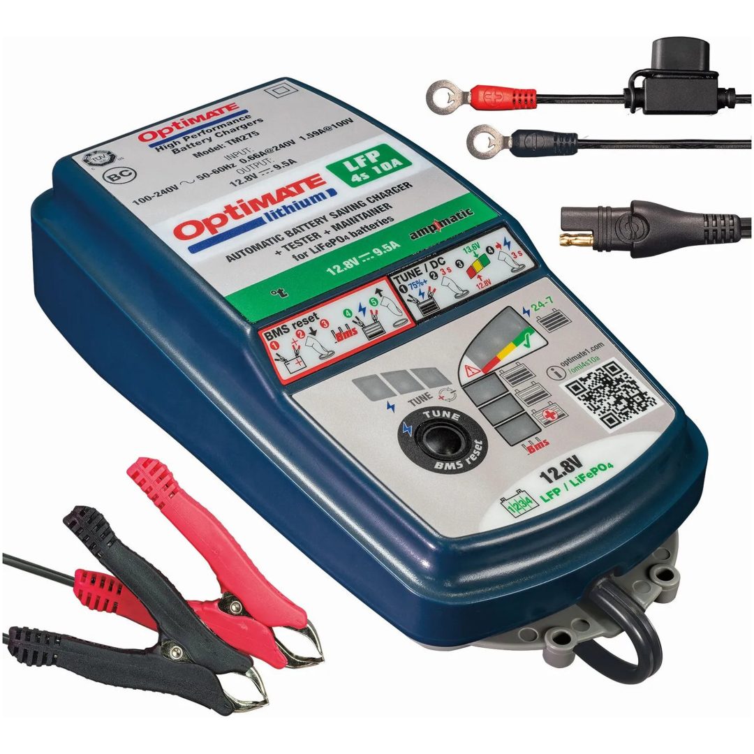 Batteriladdare Optimate™ Lithium Lfp 4s 10a Blå TECMATE Batteriladdare – bild 2