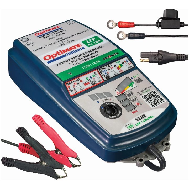 Batteriladdare Optimate™ Lithium Lfp 4s 10a Blå TECMATE Batteriladdare – bild 2