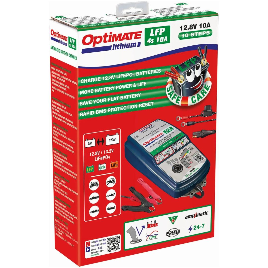 Batteriladdare Optimate™ Lithium Lfp 4s 10a Blå TECMATE Batteriladdare – bild 3