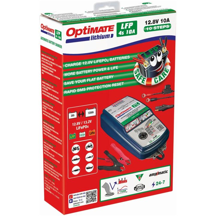 Batteriladdare Optimate™ Lithium Lfp 4s 10a Blå TECMATE Batteriladdare – bild 3
