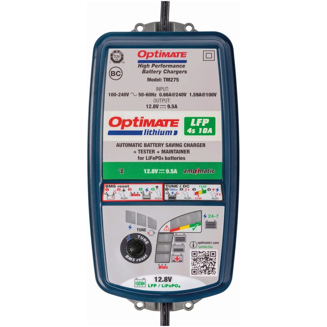 Batteriladdare Optimate™ Lithium Lfp 4s 10a Blå TECMATE Batteriladdare