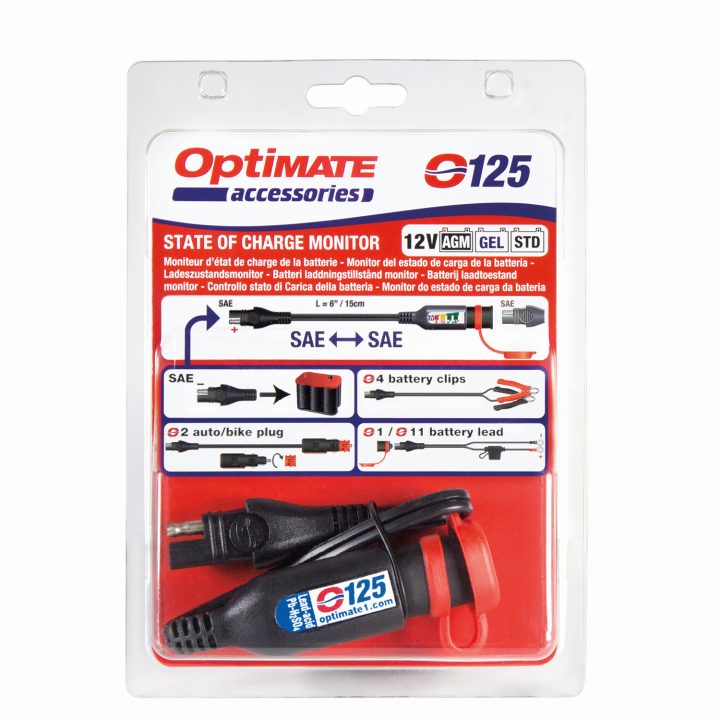 Batteriövervakningskabel Lithium O-127 Svart TECMATE Laddningskabel – bild 2