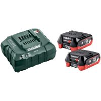 Batteripaket med laddare 12V 2 x 4 Ah LiHD METABO