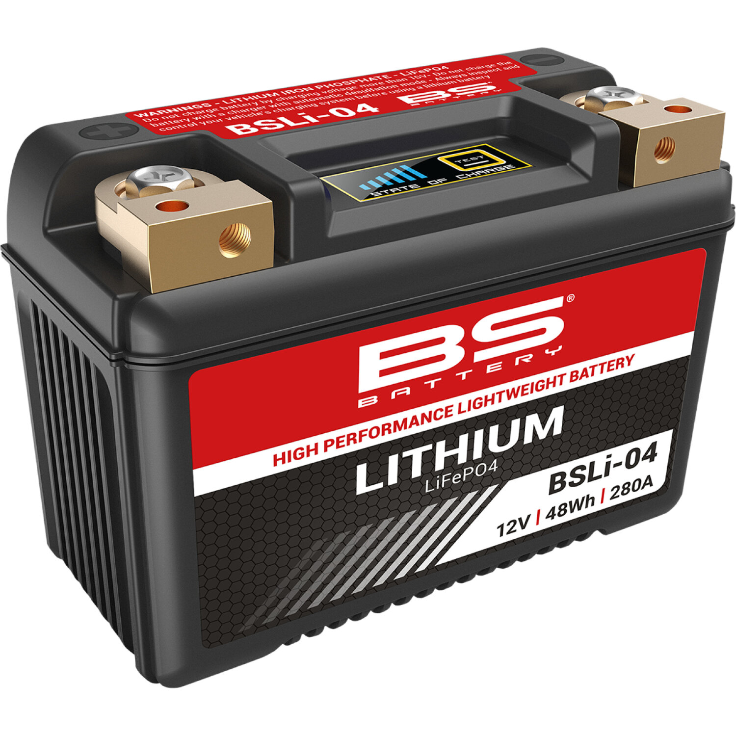Batteri bs battery - Honda vfr 800f 2002 lithium lifepo4 svart bsli mässing