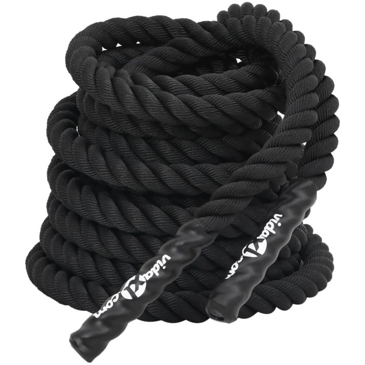 Battle rope svart 11 kg polyester vidaXL 15 m – bild 2