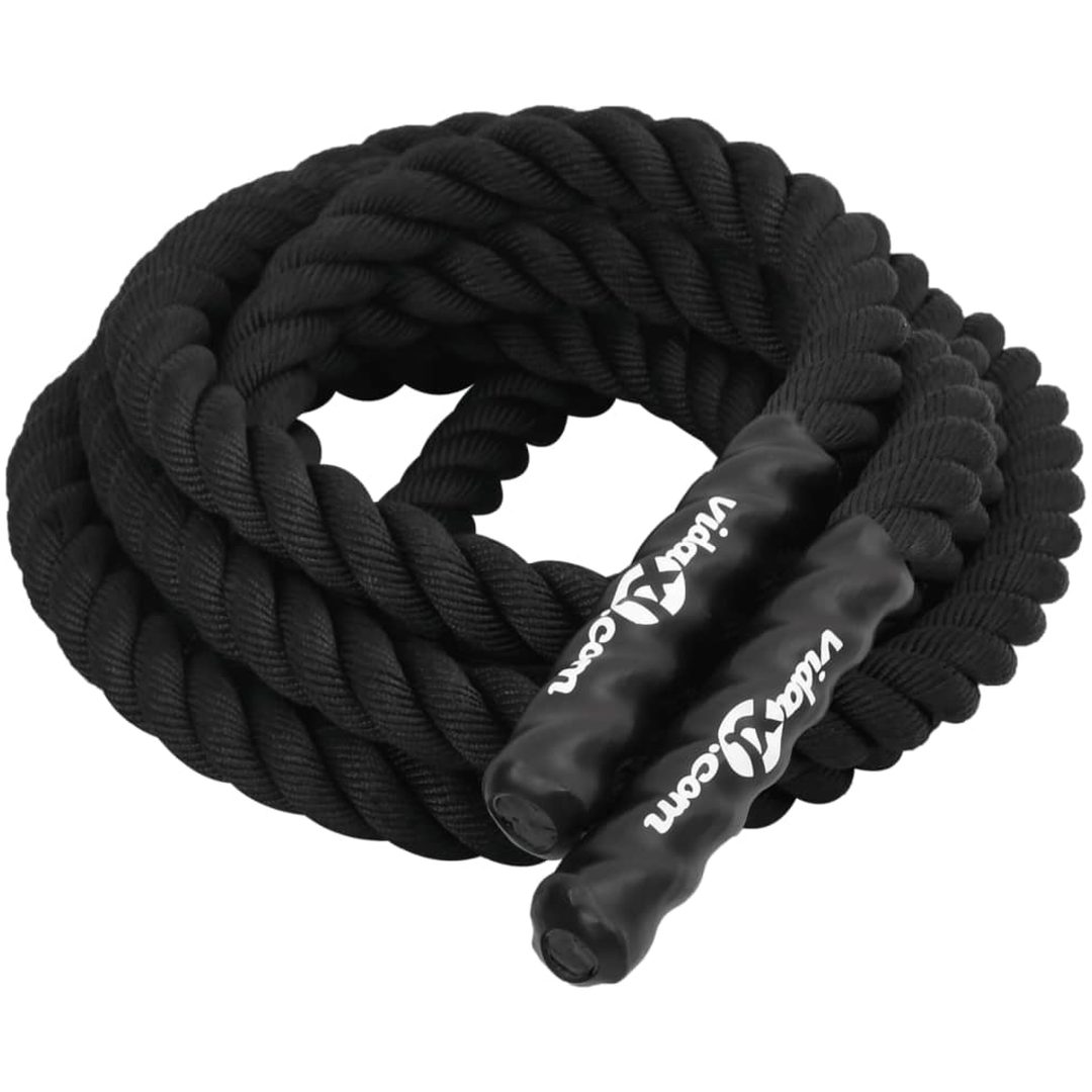 Battle rope svart 4,5 kg polyester vidaXL 6 m – bild 2