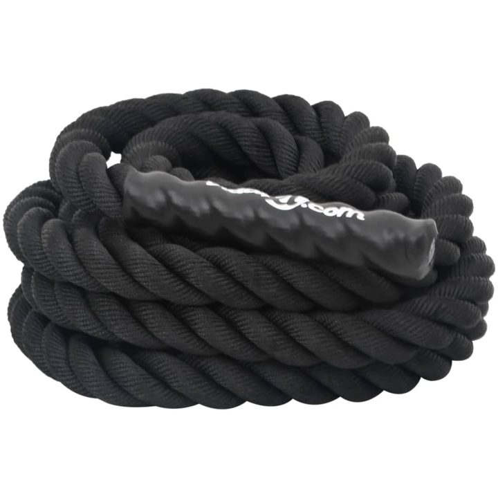 Battle rope svart 4,5 kg polyester vidaXL 6 m – bild 5