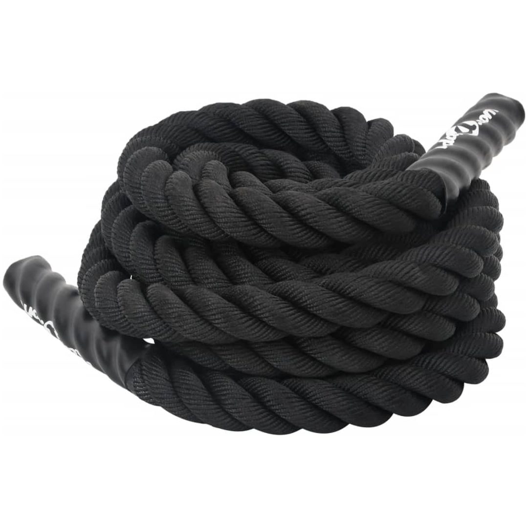 Battle rope svart 4,5 kg polyester vidaXL 6 m – bild 6