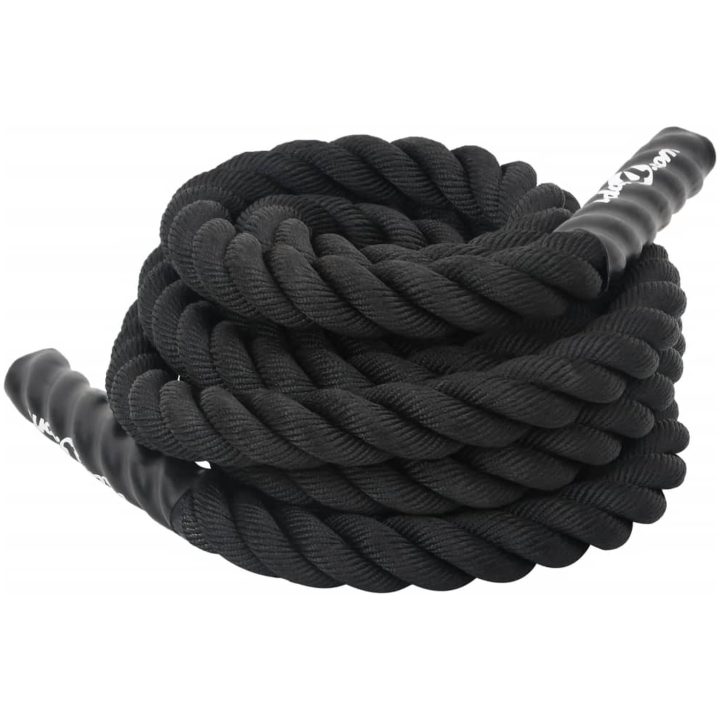 Battle rope svart 4,5 kg polyester vidaXL 6 m – bild 6