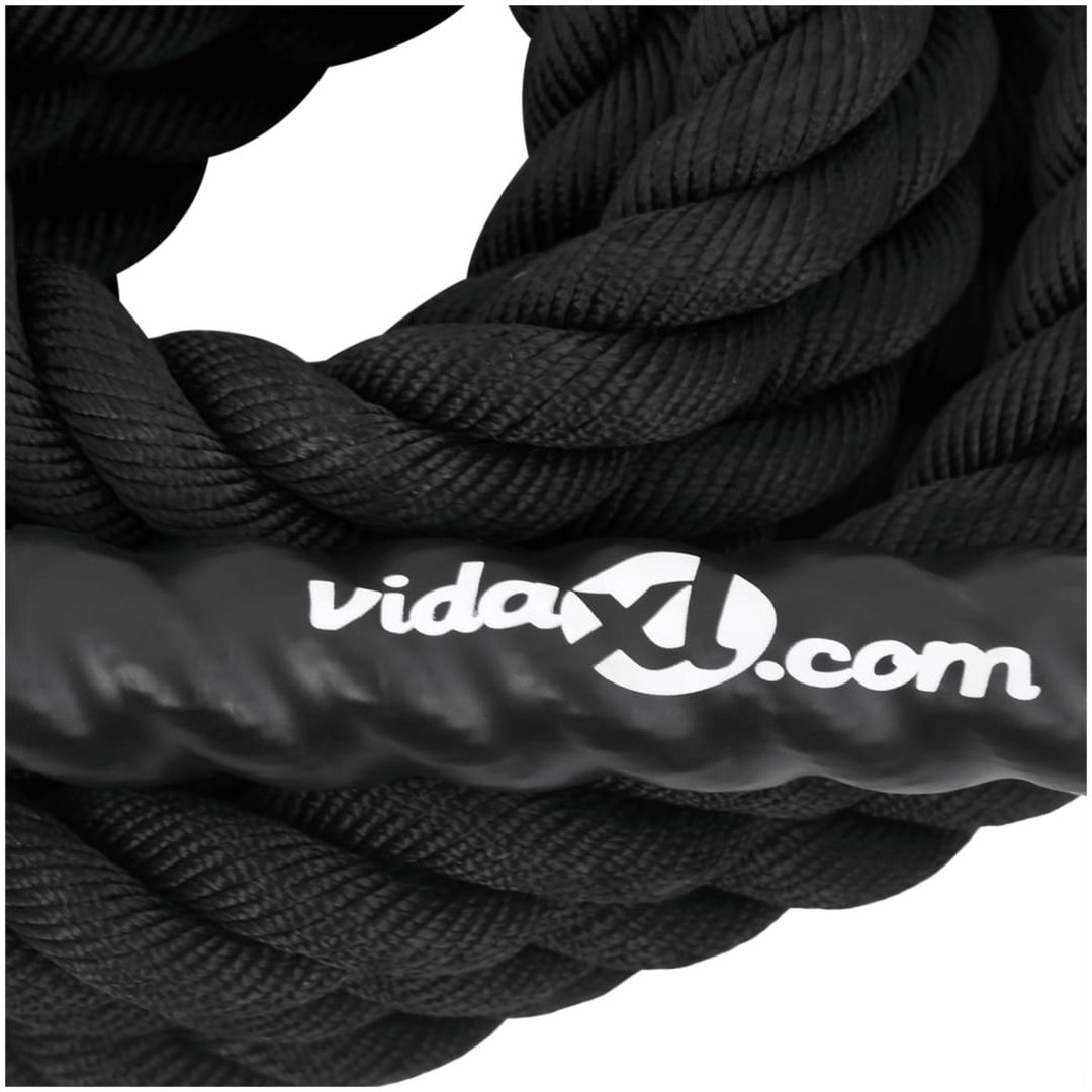 Battle rope svart 4,5 kg polyester vidaXL 6 m – bild 9
