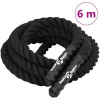 Battle rope svart 4,5 kg polyester vidaXL