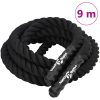 Battle rope svart 6,8 kg polyester vidaXL 9 m – miniatyr 1