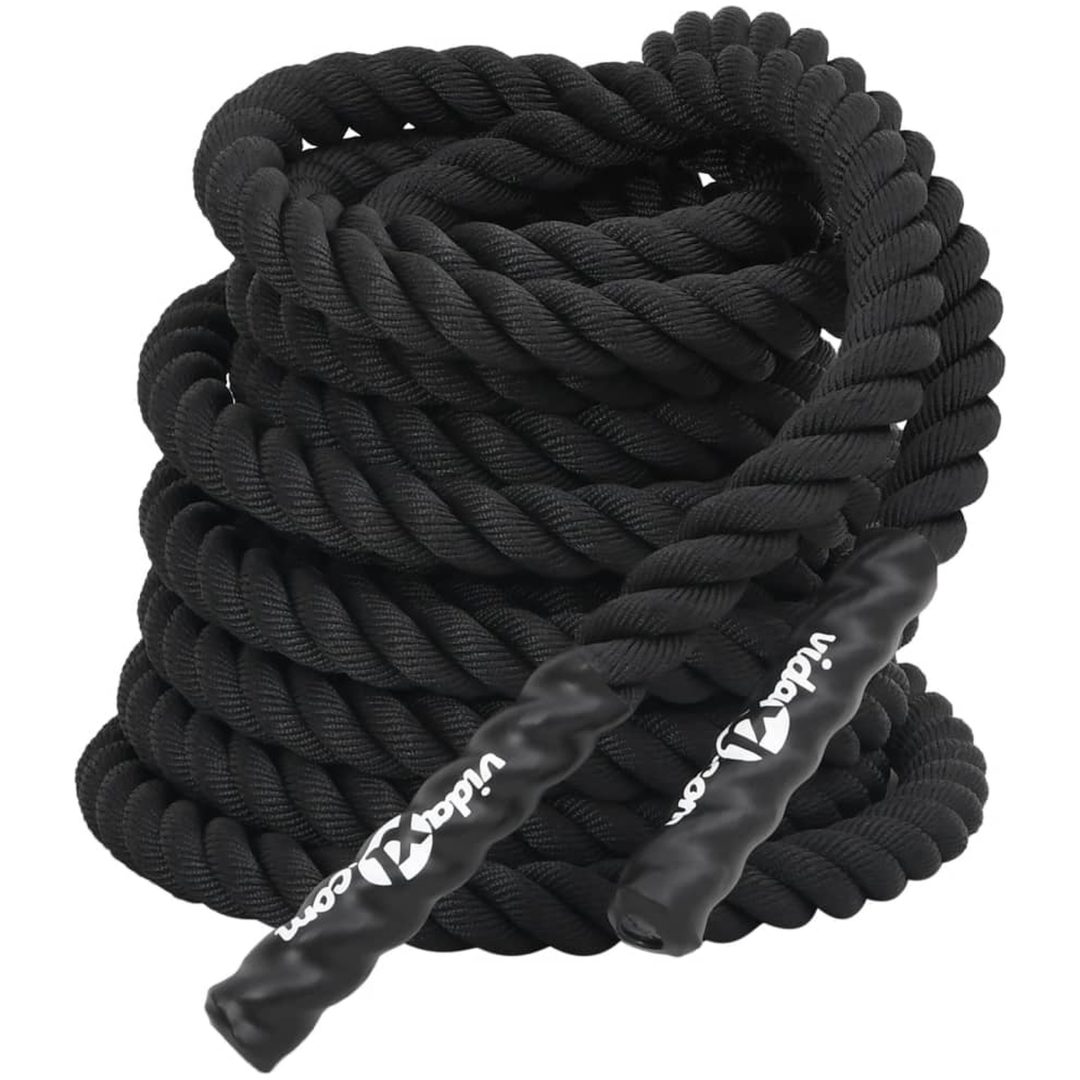 Battle rope svart 9 kg polyester vidaXL 12 m – bild 2