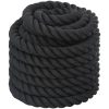 Battle rope svart 9 kg polyester vidaXL 12 m – miniatyr 4