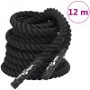 Battle rope svart 9 kg polyester vidaXL 12 m – miniatyr 1