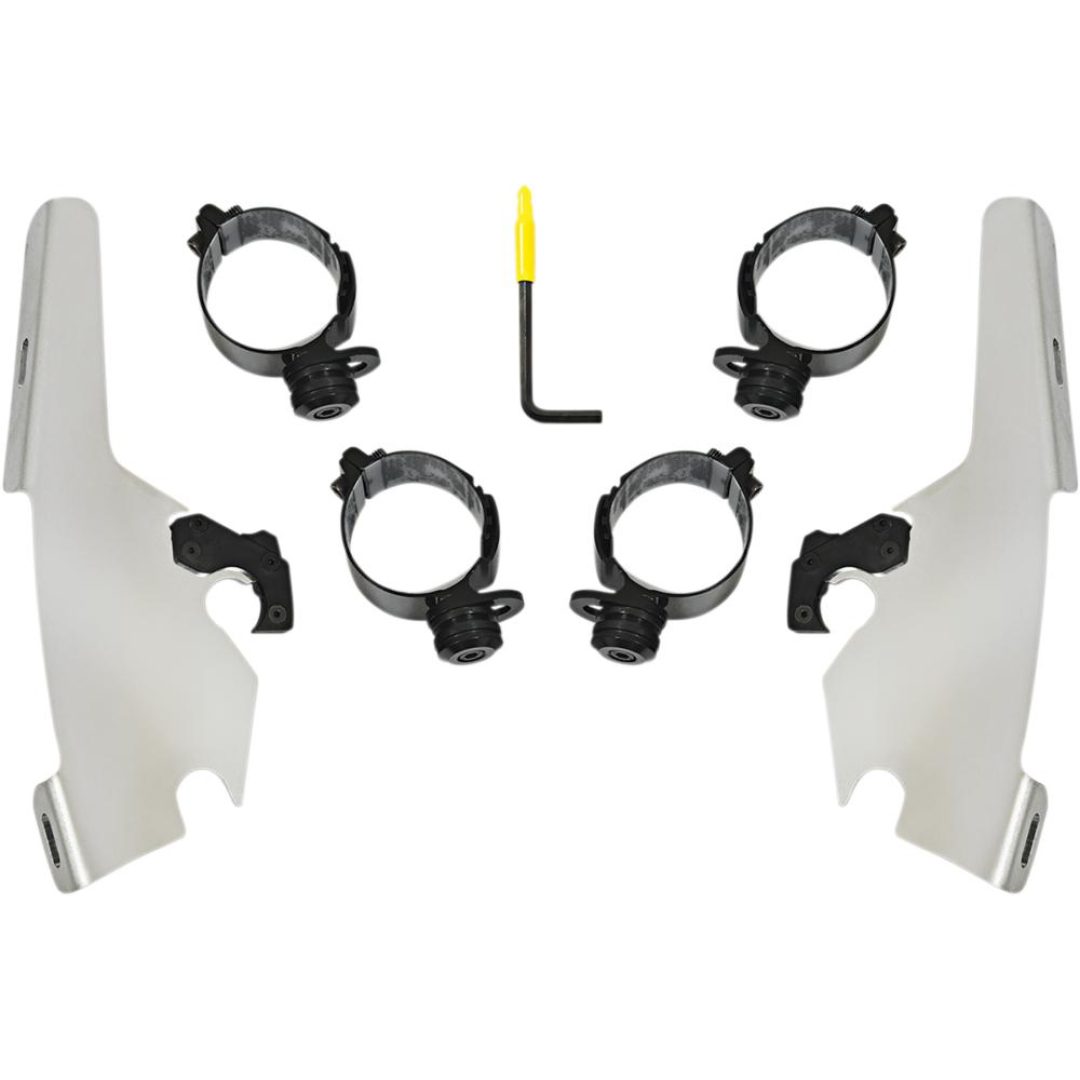 Batwing Trigger-Lock Monteringssats Silver MEMPHIS SHADES Monteringskit