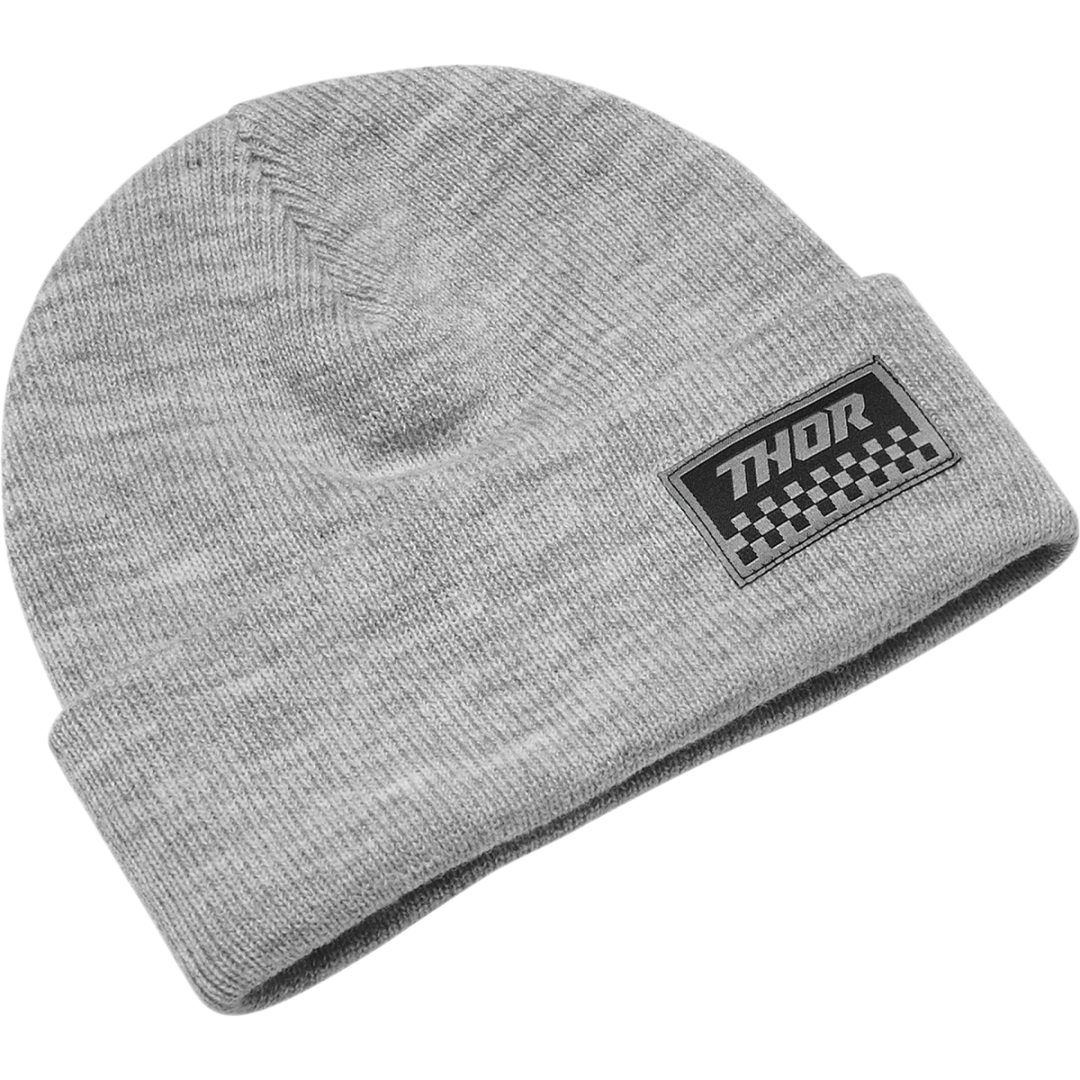 Beanie Checker Grå THOR En storlek