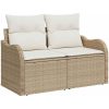 Beige trädgårdssoffset 7 pcs Beige, vit vidaXL Stor – miniatyr 4