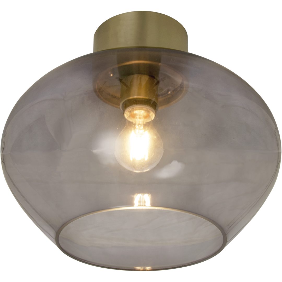 Bell Plafond Stor, Matt Mässing/rök ANETA HOME Sockel E27 Matt Mässing /Rök
