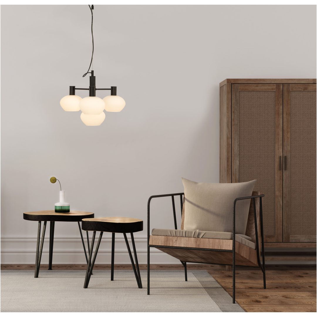 Bell Taklampa ANETA HOME Svart /Opalvit – bild 4