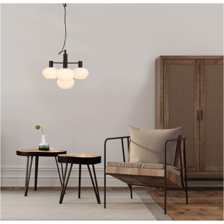 Bell Taklampa ANETA HOME Svart /Opalvit – bild 4