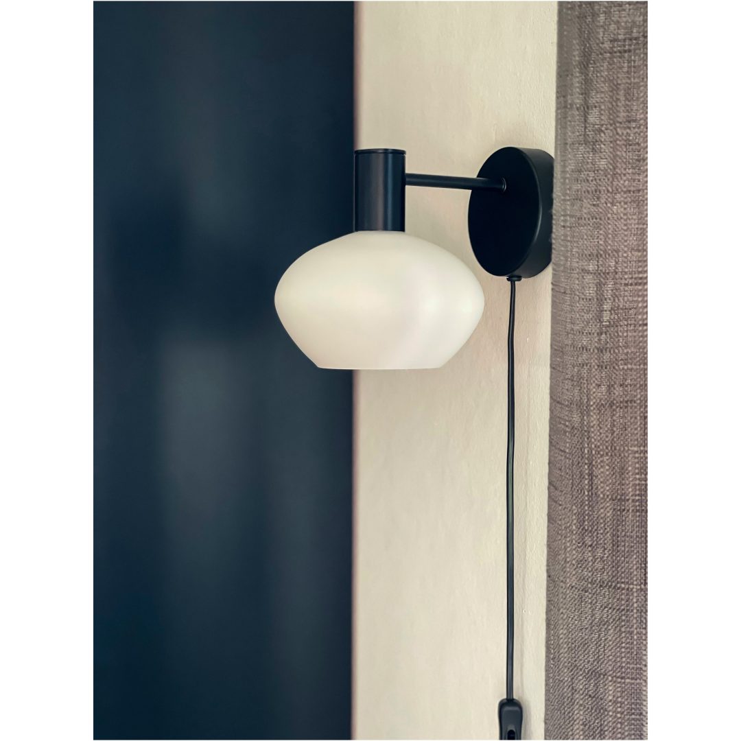 Bell Vägglampa, ANETA HOME Svart /Opalvit – bild 4