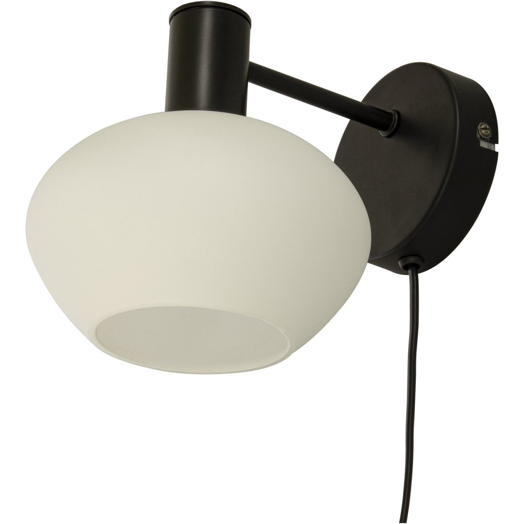 Bell Vägglampa, ANETA HOME Svart /Opalvit – bild 3