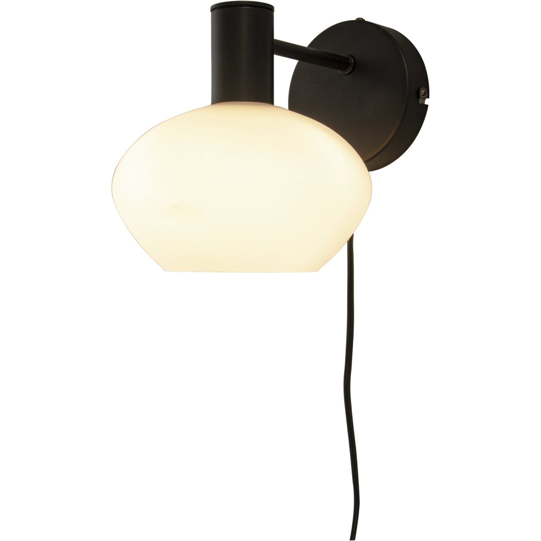 Bell Vägglampa, ANETA HOME Svart /Opalvit
