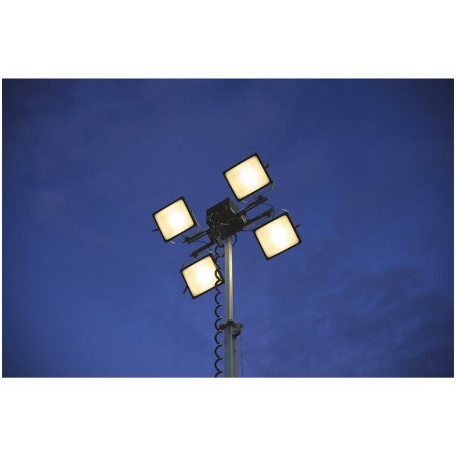 Belysningsmast, 7 m, ljussensor, 4x200W MALMBERGS