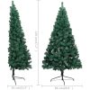 Belyst halv plastgran med kulor grön 120 cm vidaXL 120 x 68 cm – miniatyr 12
