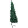 Belyst halv plastgran med kulor grön 120 cm vidaXL 120 x 68 cm – miniatyr 3