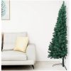 Belyst halv plastgran med kulor grön 120 cm vidaXL 120 x 68 cm – miniatyr 6