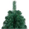 Belyst halv plastgran med kulor grön 150 cm vidaXL 150 x 95 cm – miniatyr 5