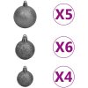 Belyst halv plastgran med kulor grön 150 cm vidaXL 150 x 95 cm – miniatyr 9