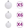 Belyst halv plastgran med kulor grön 150 cm vidaXL 150 x 95 cm – miniatyr 10
