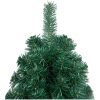 Belyst halv plastgran med kulor grön 210 cm vidaXL 210 x 120 cm – miniatyr 4