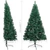 Belyst halv plastgran med kulor grön 210 cm vidaXL 210 x 120 cm – miniatyr 10