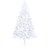 Belyst halv plastgran med kulor vit 150 cm vidaXL 150 x 95 cm – miniatyr 5