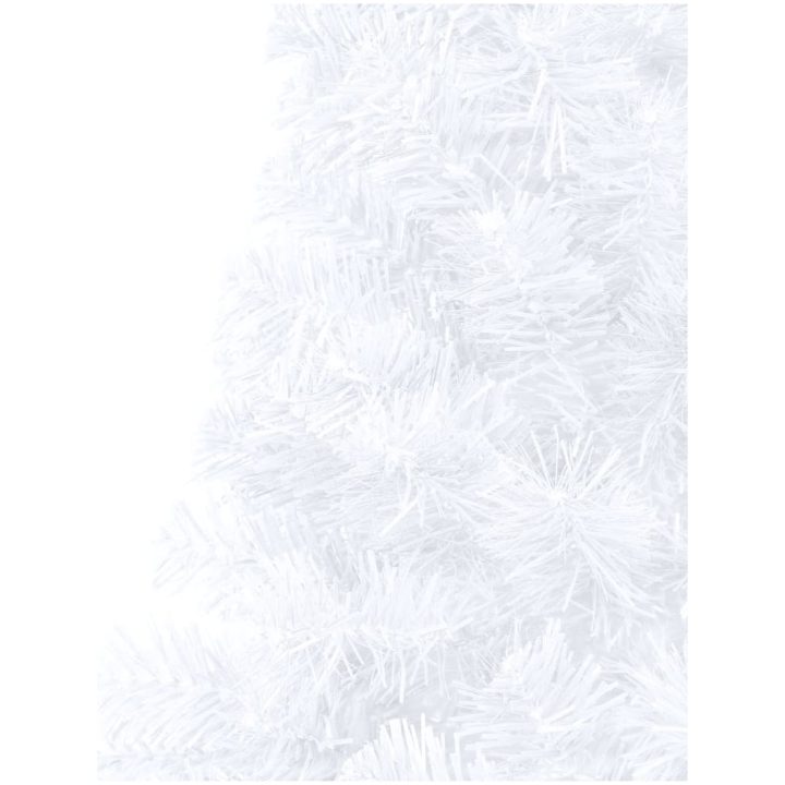 Belyst halv plastgran med kulor vit 150 cm vidaXL 150 x 95 cm – bild 7