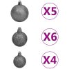 Belyst halv plastgran med kulor vit 180 cm vidaXL 180 x 115 cm – miniatyr 11