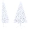 Belyst halv plastgran med kulor vit 180 cm vidaXL 180 x 115 cm – miniatyr 3