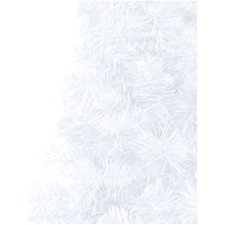 Belyst halv plastgran med kulor vit 180 cm vidaXL 180 x 115 cm – bild 7