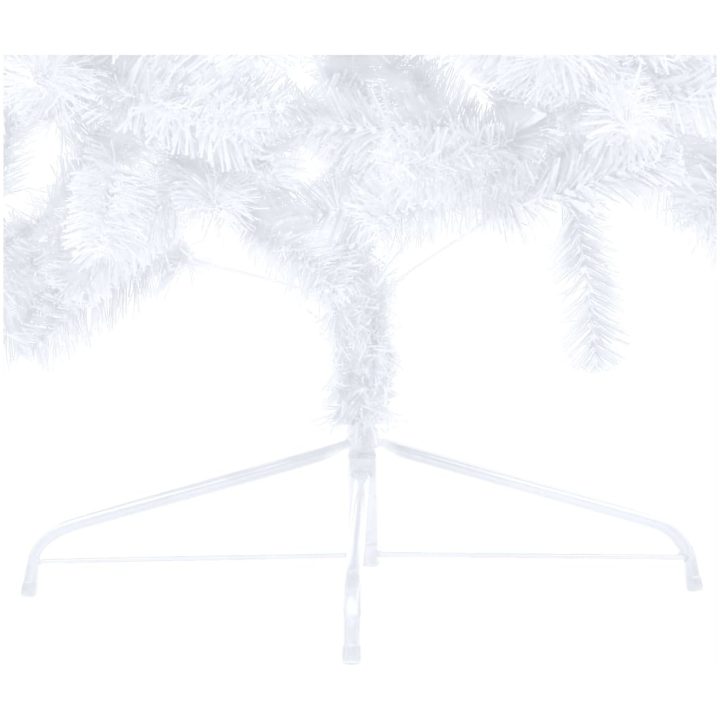 Belyst halv plastgran med kulor vit 210 cm vidaXL 210 x 120 cm – bild 6