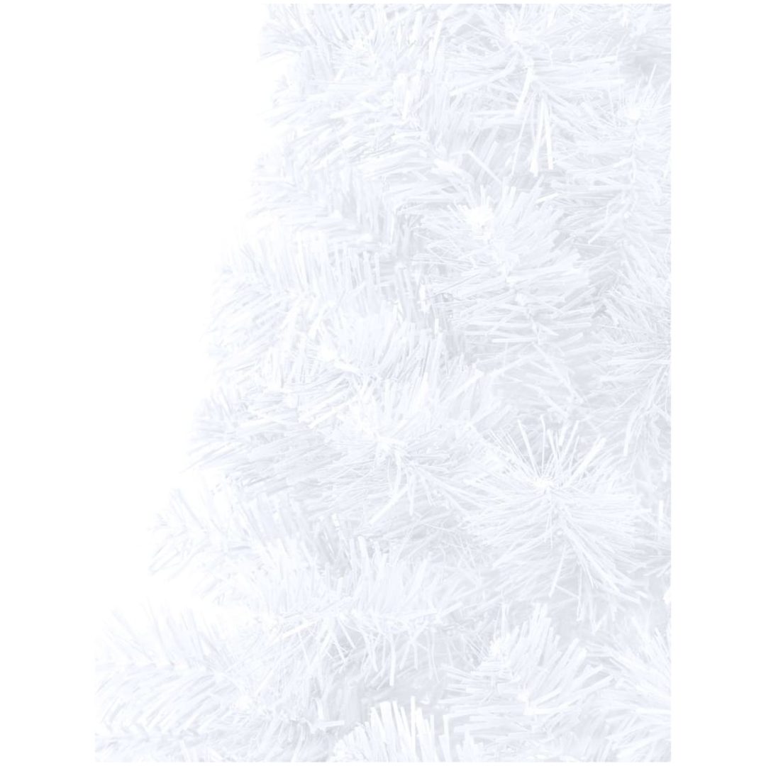 Belyst halv plastgran med kulor vit 210 cm vidaXL 210 x 120 cm – bild 7
