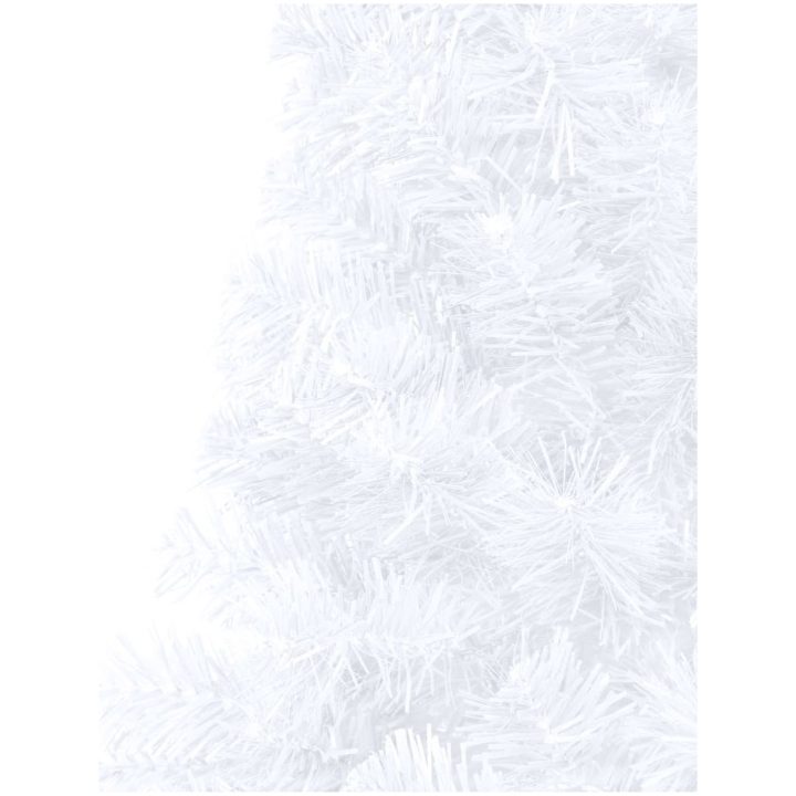 Belyst halv plastgran med kulor vit 210 cm vidaXL 210 x 120 cm – bild 7