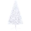 Belyst halv plastgran med kulor vit 240 cm vidaXL 240 x 125 cm – miniatyr 5