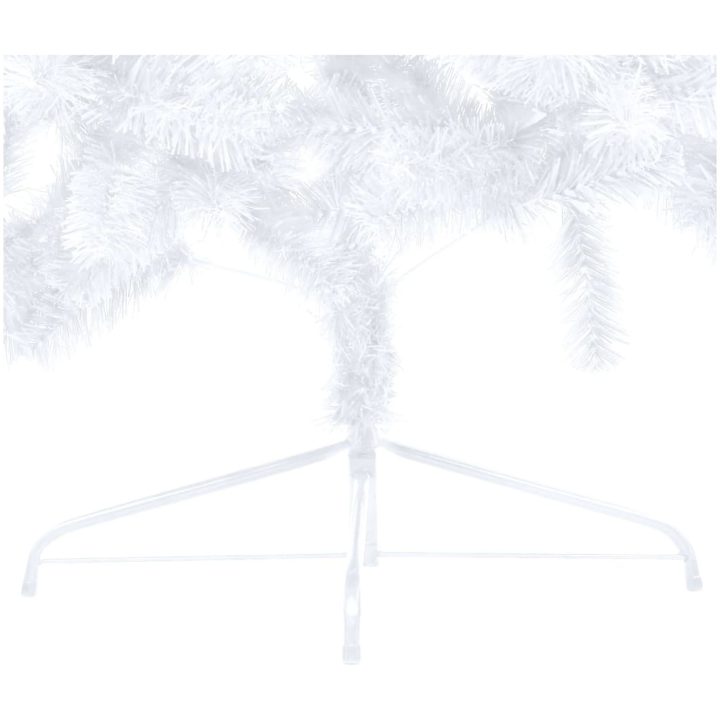 Belyst halv plastgran med kulor vit 240 cm vidaXL 240 x 125 cm – bild 6