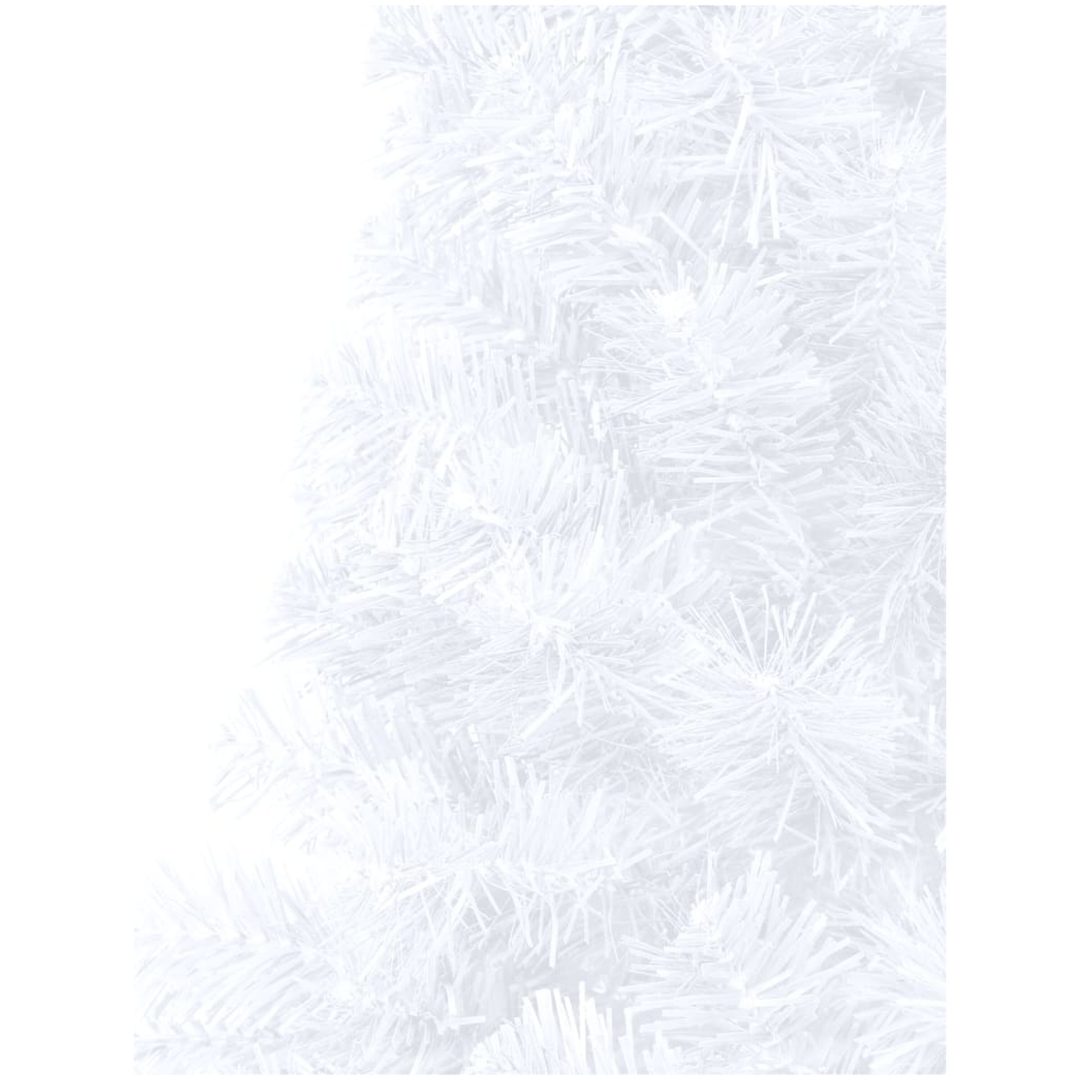 Belyst halv plastgran med kulor vit 240 cm vidaXL 240 x 125 cm – bild 7